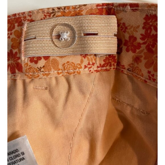 Wild Fable Womens Size 4 Orange Floral Chino Button Front Skirt - Picture 11 of 11
